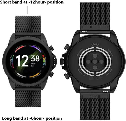 Miniatura 5 de Moran Correa de malla de acero inoxidable de 20 mm, correa de metal de liberación rápida, 18 mm, 20 mm, 22 mm, compatible con Samsung Galaxy Watch