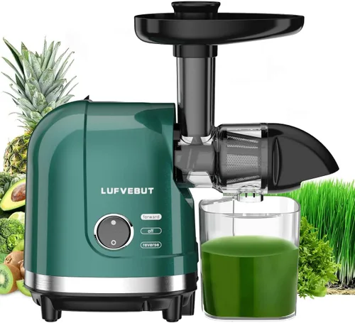 Miniatura 14 de Exprimidor de prensa en frío para naranja de apio, zanahoria, frutas y verduras, 250 W, máquina exprimidora lenta sin BPA, función inversa, fácil