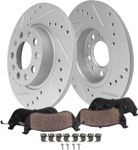 Miniatura 34 de Detroit Axle - Pinza de freno de disco delantera del lado del conductor + pastillas de freno de cerámica con repuesto de hardware para Ford F-150