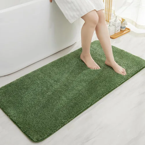 Miniatura 25 de COSY HOMEER Alfombras extra gruesas para el baño, tapetes de baño antideslizantes, tapete de felpa suave, peludo y 100% micro poliéster, tapete