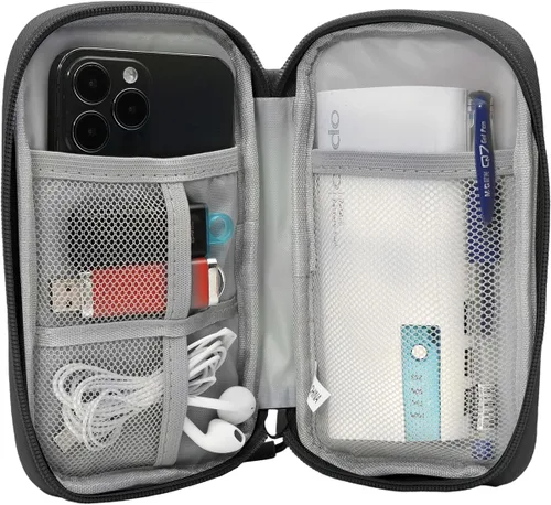 Miniatura 6 de CAAORDKSO Estuche Organizador Electrónico, Estuche Organizador de Cables de Viaje, Estuche Organizador de Accesorios Electrónicos, Estuche