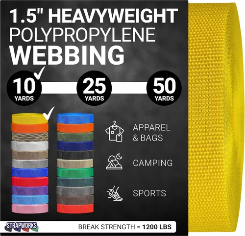 Miniatura 43 de Strapworks Heavyweight Polypropylene Webbing - Heavy Duty Poly Strapping for Outdoor DIY Gear Repair, 1.5 Inches