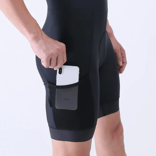 Miniatura 5 de GCRFL Conjunto de camiseta de ciclismo para hombre, camiseta ligera para ciclismo de carretera, pantalones cortos con bolsillos acolchados