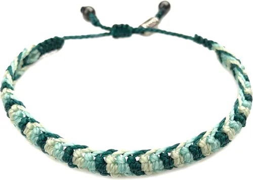 Miniatura 27 de Rumi Sumaq Pulseras de Orgullo y Bandera del País con Atadura de Tirón — Pulseras Macramé Trenzadas a Mano, Nudo de Pescado y Trenzadas Ajustables