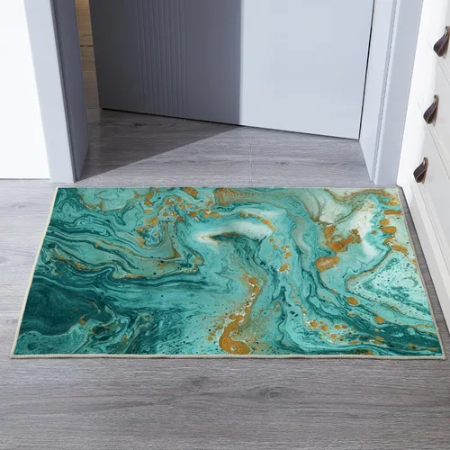 Miniatura 17 de LOKMU Alfombras antideslizantes de arte abstracto naranja y gris blanco para decoración del hogar, alfombra para aula, sala de estar, dormitorio