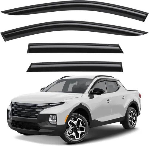 Miniatura 31 de Deflectores de ventana tintados ahumados con cinta adhesiva para ventana lateral, deflectores de lluvia compatibles con Toyota RAV4 2013-2018 - 4