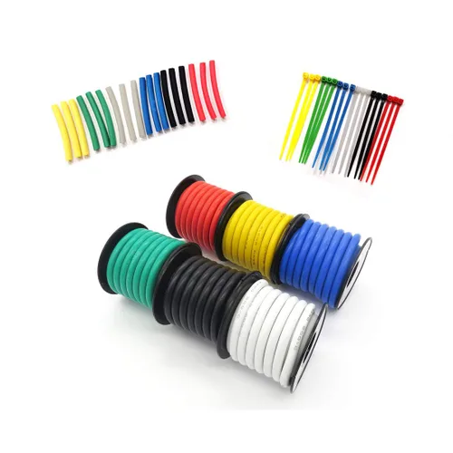 Miniatura 14 de Fermerry - Kit de alambre trenzado de silicona de calibre 12, carrete de 1.5 m, cada uno de 6 colores, flexible, 12 AWG, alambre de cobre estañado