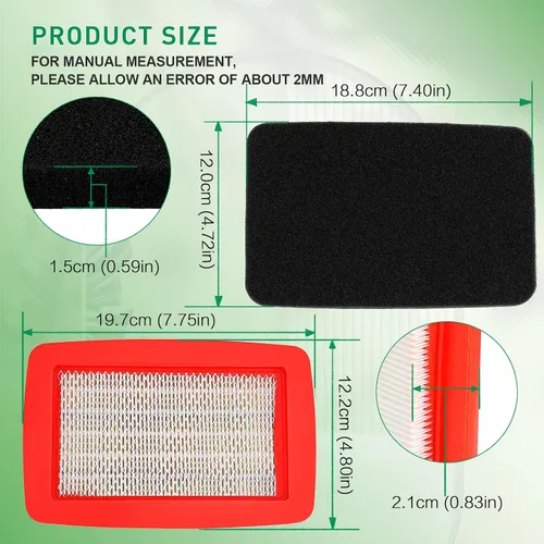 Miniatura 6 de Filtro de aire rojo Max EBZ8500 EBZ7500 544271501 512652001 para EBZ8000 EBZ8001 EBZ8050 EB7000 EB8000 Husqvarna 570BTS 580BFS 170BT 180BT 85B 0BFS