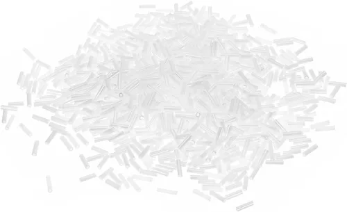 Miniatura 14 de uxcell 1200 cuentas de corneta, cuentas espaciadoras de tubo negro de 0.268 x 0.071 in, cuentas de vidrio forradas para hacer joyas, pulseras