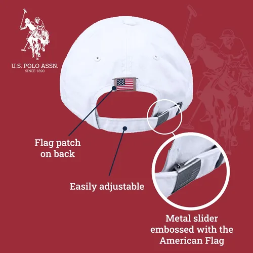 Miniatura 5 de Concept One Polo de EE.UU. Assn. Logotipo bordado de caballo de caballo desde 1890 sombrero de béisbol de algodón ajustable con ala curvada