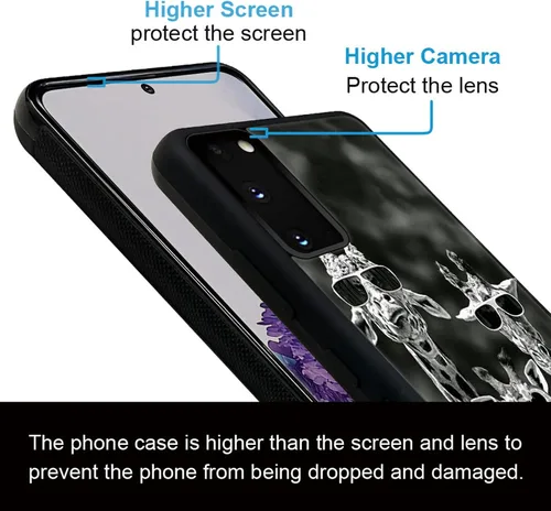 Miniatura 5 de CARLOCA Funda compatible con Samsung Galaxy S20, familia de jirafas divertidas en blanco y negro, para niñas y mujeres, diseño gráfico de moda, a