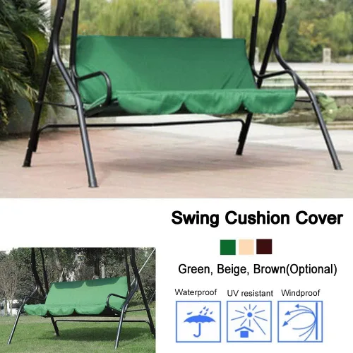 Miniatura 2 de Ejoyous Funda de cojín para columpio de patio, para silla de columpio al aire libre, cubierta de asiento de hamaca de repuesto para columpio de 3
