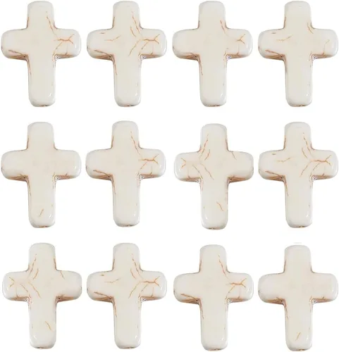 Miniatura 9 de SUNNYCLUE Mini Cuentas de Cruz, Pequeño 200 cuentas pequeñas de cruz negra de 0.315 x 0.394 in