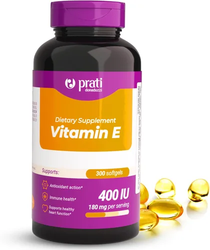 Miniatura 9 de Prati Donaduzzi Vitamina E 100 cápsulas blandas 400 UI (180 mg dl-alfa) - Suplemento para apoyar contra los radicales libres - Fórmula de bienestar