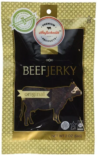 Aufschnitt Aufschnitt Meats Kosher Beef Jerky, original, 2 onzas [6 bolsas], 6 unidades