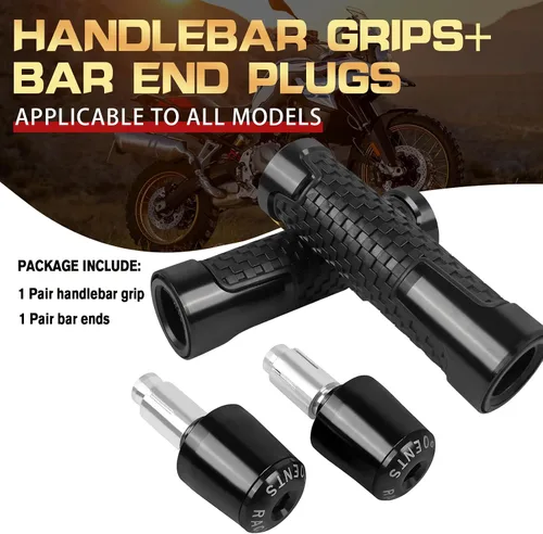 Miniatura 2 de Agarres universales para manillar de motocicleta, 7/8 pulgadas, 0.866 in, pesos de extremo de barra compatibles con Ninja 400 650 1000 KLR 650 Z900