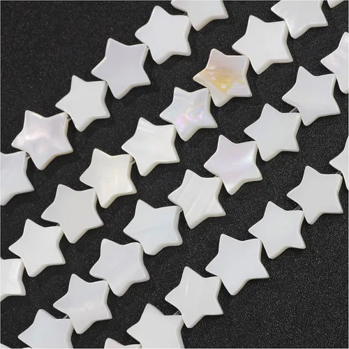 Miniatura 10 de Firstmeet 160 cuentas de madreperla natural de 0.236 pulgadas (0.236 in), cuentas redondas para hacer joyas, collares, pulseras y aretes