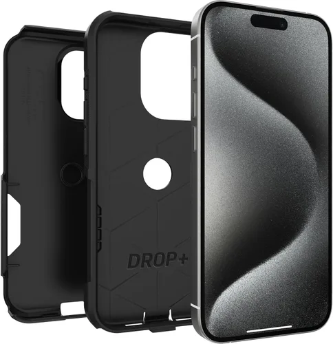 Miniatura 4 de OtterBox Funda para iPhone 15 Pro (solo la serie) Commuter - NEGRO, delgada y resistente, apta para bolsillo, con protección de puerto