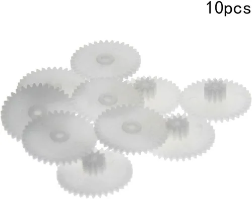 Miniatura 3 de Bettomshin - 10 engranajes helicoidales de 19x2x6mm/0.75x0.08x0.24"(ODxIDxT) 36102B engranaje de plástico de 0.5 módulos, blanco de alta velocidad