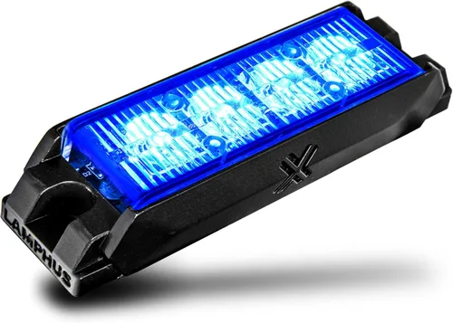 Miniatura 59 de LAMPHUS NanoFlare - Luz de advertencia estroboscópica de 5 pulgadas y 6 W, color blanco ámbar, luz de advertencia estroboscópica para parrilla