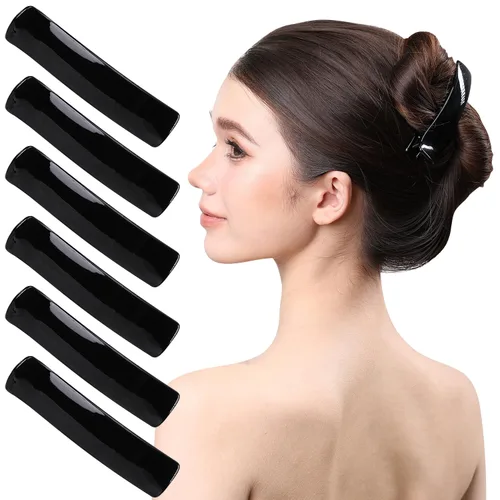 RC ROCHE ORNAMENT 6 pinzas clásicas de cocodrilo para mujer, pasadores laterales de agarre firme, accesorio de belleza para niñas, pinzas de