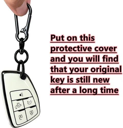Miniatura 6 de Carcasa protectora para llave inteligente para Chevy con llavero compatible con Chevy Silverado 1500 GMC Sierra 1500 Silverado Sierra 2500HD 3500HD