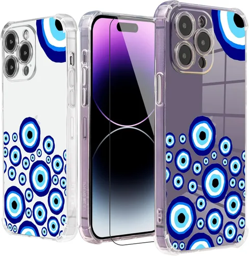 Miniatura 42 de Roemary Buffertech - Funda protectora para iPhone 13 Pro Max con diseño Golden Retriever, diseño de arcoíris con protector de pantalla
