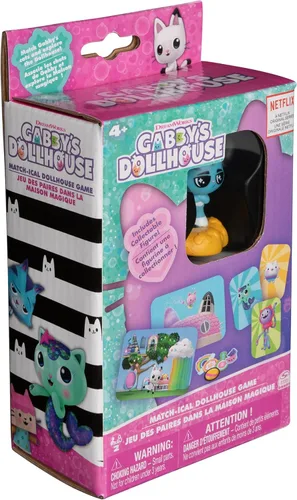 Miniatura 2 de Spin Master Games Gabby's Dollhouse Match-ical Juego a juego con cartas y figura de CatRat, en el popular diseño de la serie preescolar de casa