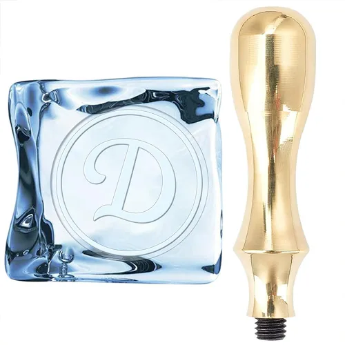 Miniatura 12 de CRASPIRE Sello de hielo con letra G, con cabeza de latón extraíble y mango de metal, sello de marca de hielo de 1.2 pulgadas para cubitos de hielo