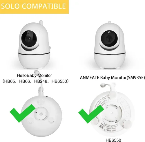 Miniatura 2 de Soporte flexible para monitor de bebé compatible con HelloBaby HB65/HB6550/HB6558/HB66/HB248, monitor ANMEATE SM935E/SM650, soporte para cámara
