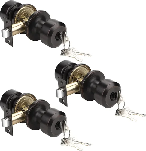 Miniatura 87 de KNOBWELL Paquete de 4 pomos de puerta cuadrados modernos para paso, pomos de puerta interiores, manija de puerta de pasillo y armario, color negro