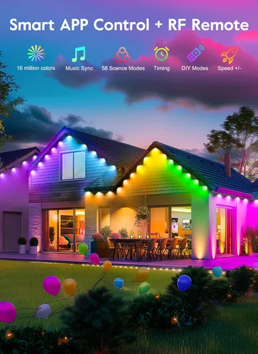 Miniatura 3 de Brightown Smart Christmas Lights Outdoor, 100 LED C9 Christmas Tree Lights with Remote, APP Controlled, Music Sync, Waterproof Connectable C9 String