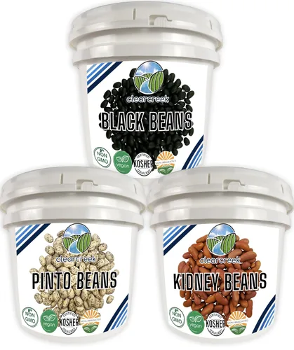 Miniatura 13 de CLEAR CREEK Frijoles negros cultivados en el estado de Washington 12 libras (bolsas de 3 a 4 libras) Sin OMG Vegano Kosher No irradiado