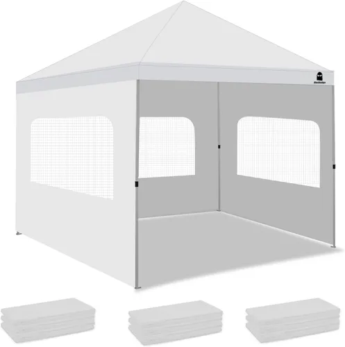 Miniatura 14 de Pared lateral con ventana para toldo desplegable de 10 x 10 pulgadas, toldo instantáneo, 1 paquete (10 x 10 pulgadas, blanco)