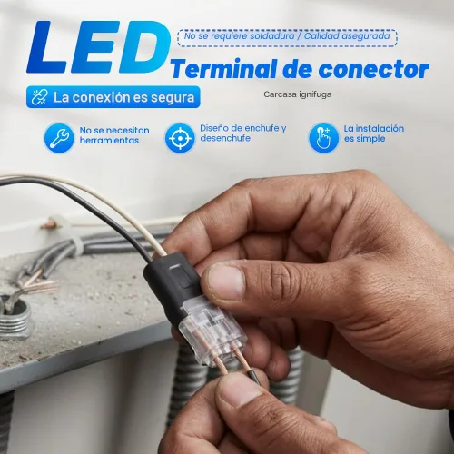 Miniatura 5 de Conector de doble cable con hebilla de bloqueo, conectores rápidos de alambre de bloqueo ignífugo, adecuado para reparaciones de emergencia, 20