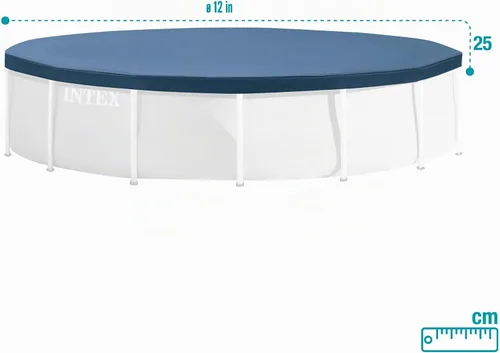 Miniatura 7 de CUBIERTA DE ALBERCA INTEX 28030E: Para piscinas de 10 pies con marco redondo de metal – Incluye cuerda de atado – Orificios de drenaje – Sobresalida