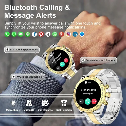 Miniatura 2 de J-CD Reloj inteligente para mujer, pantalla grande de 1.85 pulgadas, compatible con modo de voz / Bluetooth/Deportes / Rastreador de actividad