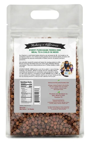 Miniatura 2 de Jiva Organics Bolsa orgánica Kala Chana a granel de 2 libras, gramo negro, garbanzos negros Desi, 100% natural y sin OMG