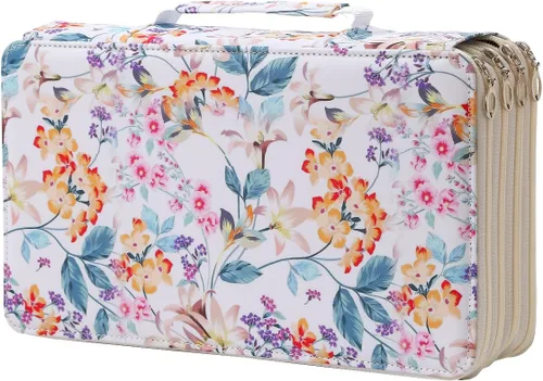 Miniatura 9 de Estuche para lápices Jungle con 120 ranuras de tela Oxford, con ranura para lápices, organizador con práctico envoltorio portátil, soporte multicapa