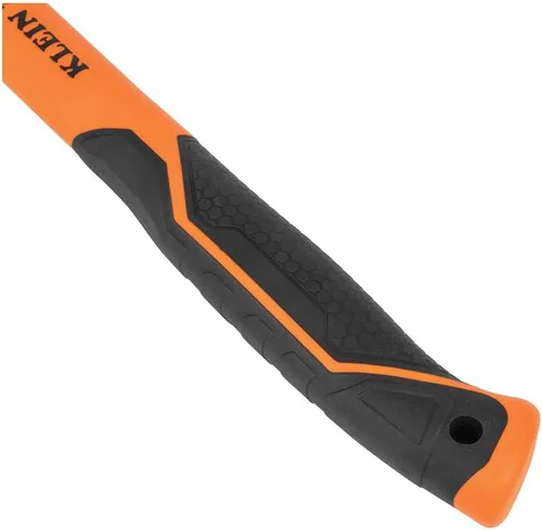 Miniatura 12 de Klein Tools H80816 Martillo de garra recta con cabeza lisa, 16 onzas, mango de agarre antideslizante de fibra de vidrio con orificio de sujeción, 13