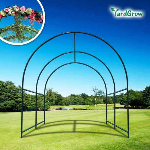 Miniatura 9 de YardGrow Greenhouse Frames for Larger Hot Garden House Support Arch Frame Climbing Plants/Flowers/Vegetables Outdoor (8.2x7x7.2 FT)