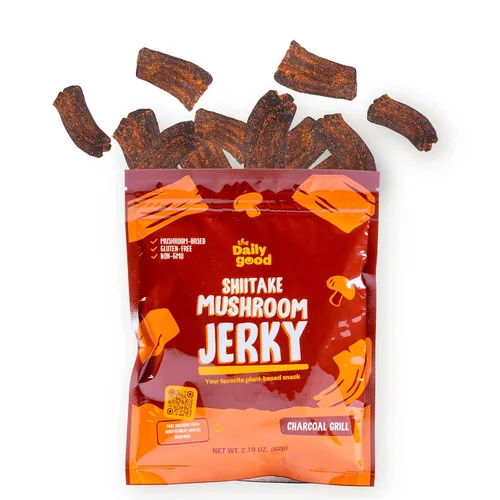 Miniatura 7 de The Daily Good Shiitake Crisps - Paquete de 3 chips de hongos, sin gluten, sin OGM, sabores original, wasabi y chile mexicano, alimentos