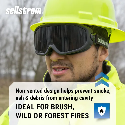 Miniatura 2 de Sellstrom Odyssey II Gafas de seguridad para incendios forestales - Protección ocular antivaho y antiarañazos para hombres y mujeres - Correa FR, se