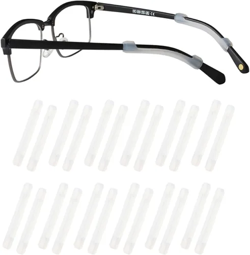 Miniatura 10 de lvvfit Retenedor de silicona suave para lentes de patillas para niños y adultos, retenedores elásticos antideslizantes, Negro