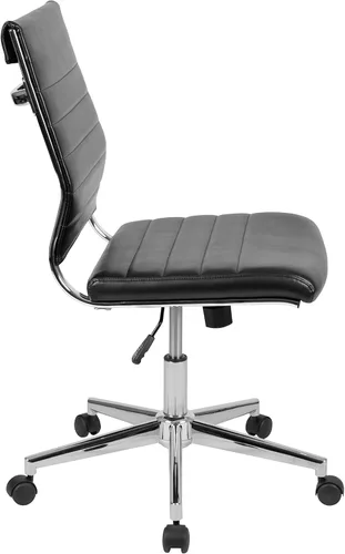 Miniatura 9 de Merrick Lane Corrina - Silla de oficina ergonómica – Silla de escritorio ejecutiva contemporánea sin brazos – respaldo medio acanalado y asiento
