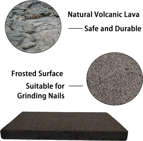 Miniatura 5 de BNOSDM Almohadillas de garra de conejo, almohadillas para rascar conejo, piedra de lava de hámster natural para rechinar dientes, tablero rascador
