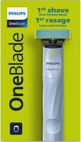 Philips OneBlade First Shave, Sistema de Afeitado Eléctrico Híbrido para Adolescentes, QP1324/20