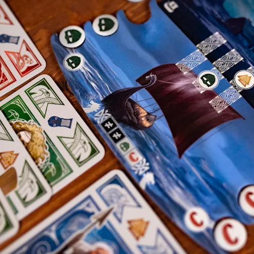 Miniatura 4 de Juego de mesa Knarr: forma la mejor banda de vikingos. Emocionante juego de exploración y estrategia, divertido juego familiar para niños y adultos