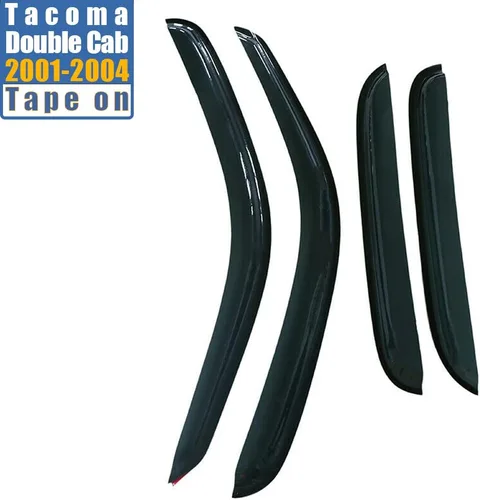 Miniatura 7 de Defectores de ventana con cinta adhesiva compatibles con Tacoma 2001-2004 - Protectores de lluvia de ventana de doble cabina