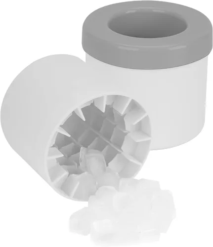 Miniatura 8 de LUEXBOX – Molde para cubitos de hielo en cilindro, bandejas para hielo de silicona, cubeta de hielo portátil, molde para hielo de liberación fácil